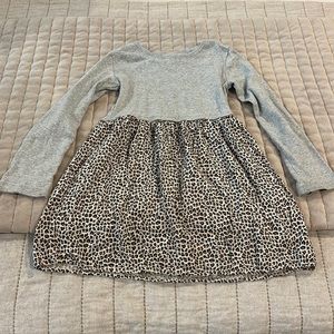 GAP | Leopard 100% Cotton  |  Casual Dress  | Kids long-sleeve Dress